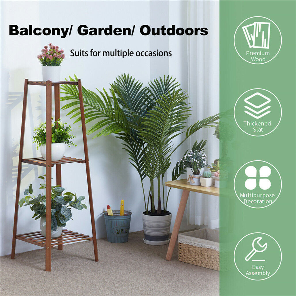 Multi Tier Indoor Plant Stand Bamboo Planter