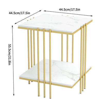 2 Tiers Side Table Sintered Stone Tabletop