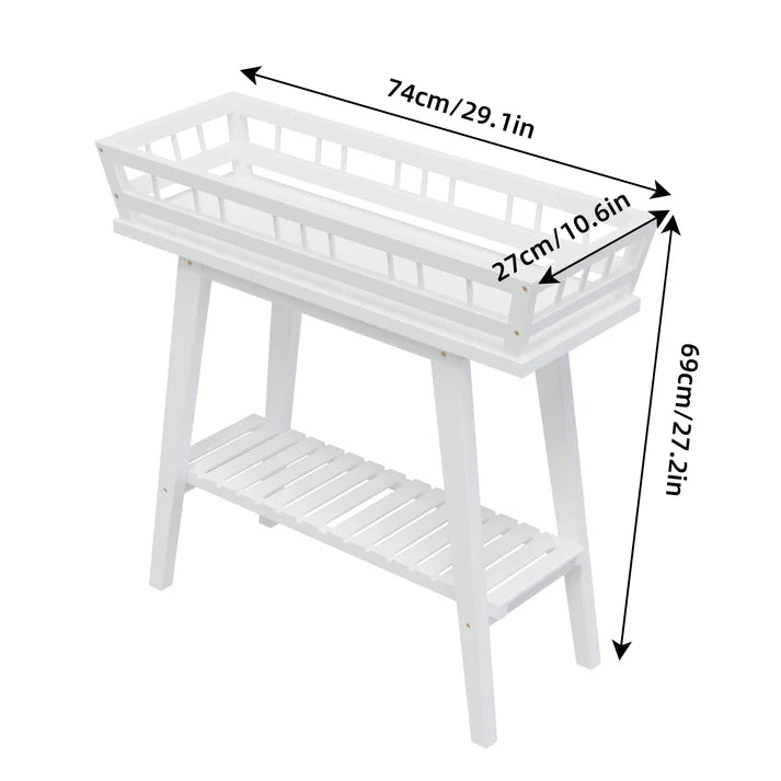 White Boxwood Modern Minimalist Garden Plant Shelf