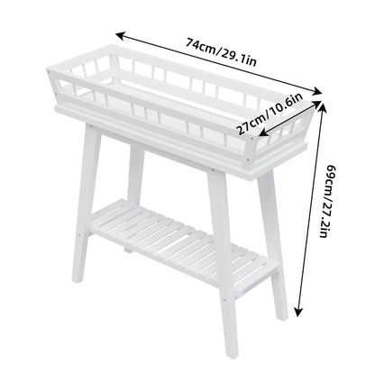 White Boxwood Modern Minimalist Garden Plant Shelf