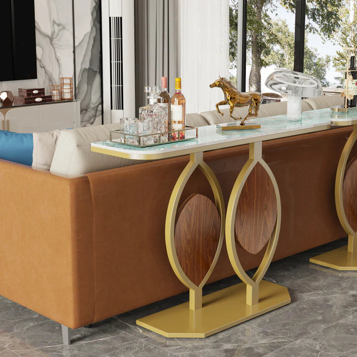 Golden Base Console Table