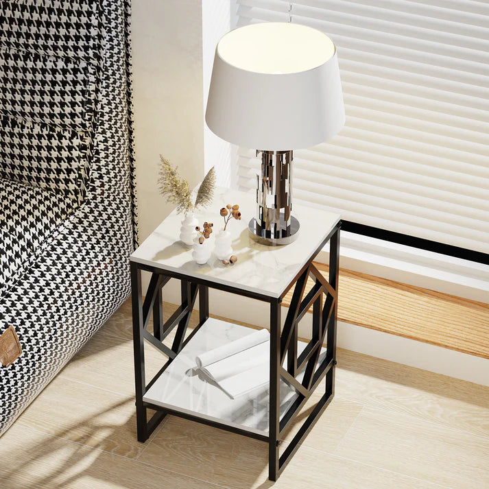 2-Tier Sofa Side Table