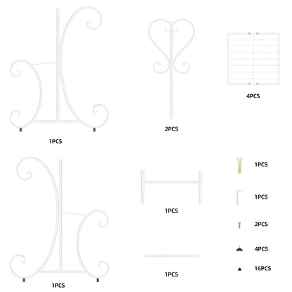 4-Tier Metal Plant Stand – Indoor/Outdoor Flower Display Rack for Balcony and Living Room