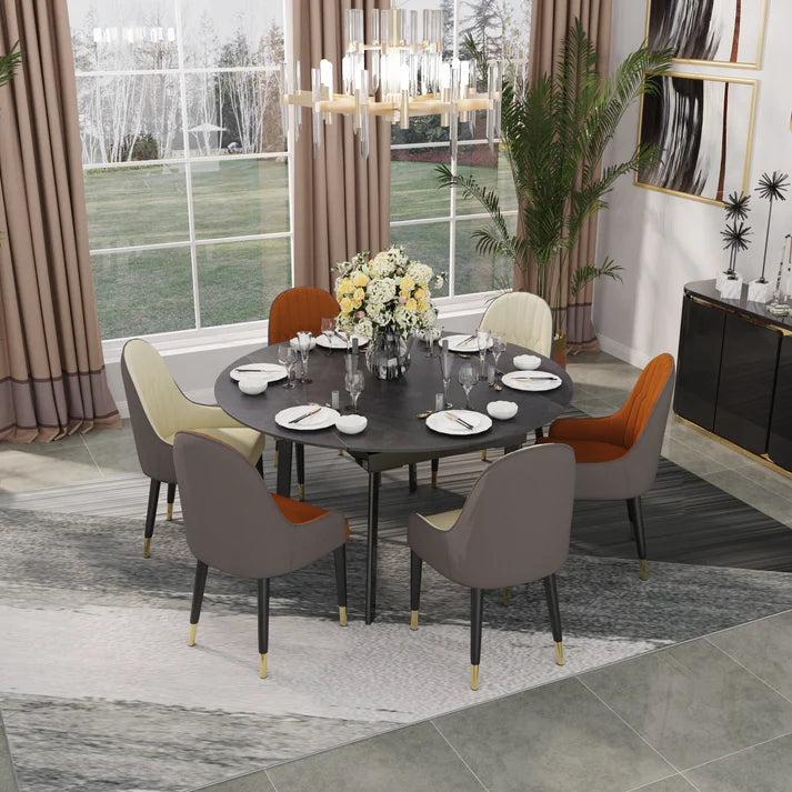 Round Extendable Dining Table 103CM-130CM (31.5'' to 51.2’')