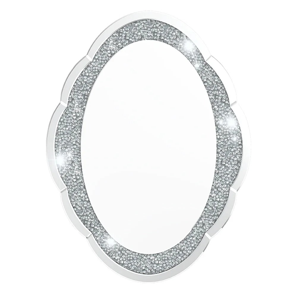 Cloud-shape Crushed Diamonds Accent Decorative mirror for Wall Decoration