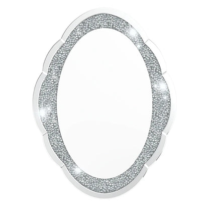 Cloud-shape Crushed Diamonds Accent Decorative mirror for Wall Decoration