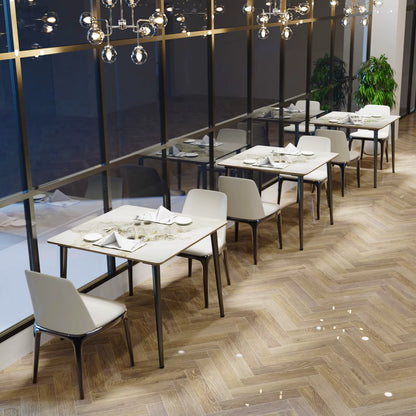 80cm Square Dining Table, Modern Kitchen Table with Metal Legs, Coffee Table for Living Room Restaurant