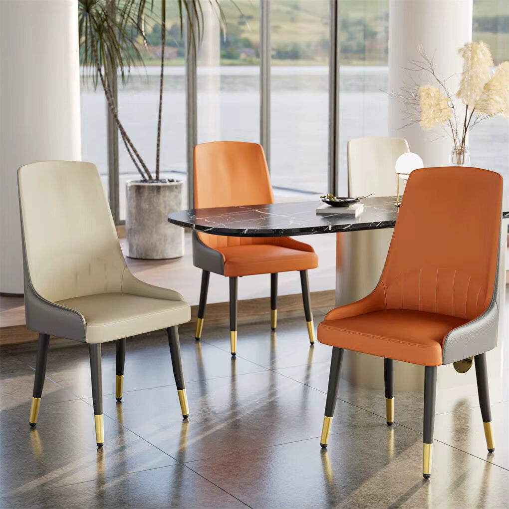 1.2m Modern Dining Table for 4-6 People with Metal Legs Ideal for Kitchen Living Room Restaurant Cafe Shop Furniture