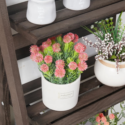 Foldable Wooden Ladder Shelf Plant Stand