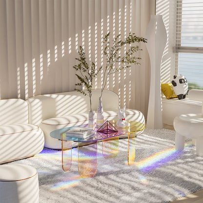 Iridescent Acrylic End Table