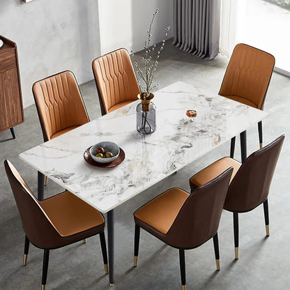 1.2m Modern Dining Table for 4-6 People with Metal Legs Ideal for Kitchen Living Room Restaurant Cafe Shop Furniture