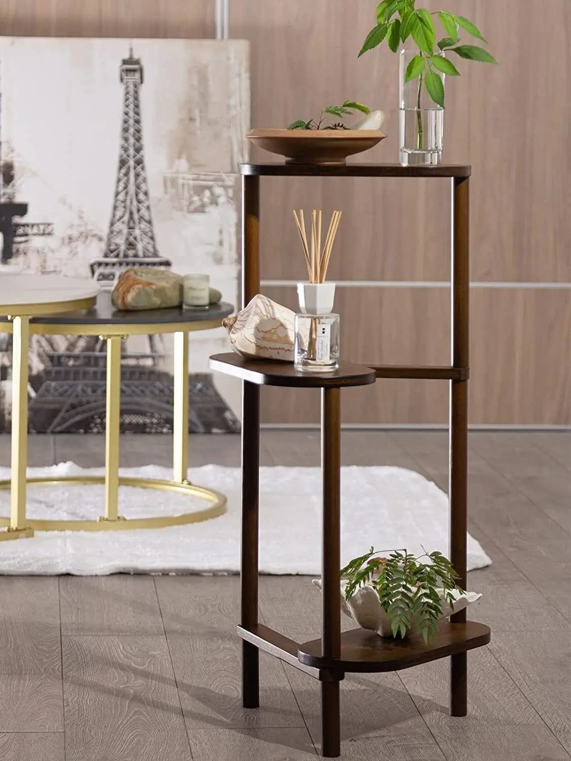 3 Tier Plant Stand Bamboo Corner Plant Stand, Indoor Plant Ladder Shelf Flower Display Rack