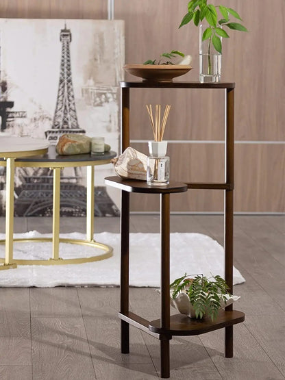3 Tier Plant Stand Bamboo Corner Plant Stand, Indoor Plant Ladder Shelf Flower Display Rack