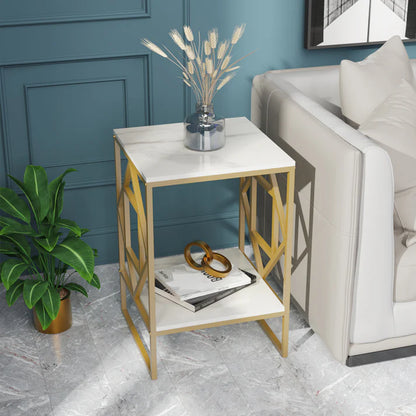 2-Tier Sofa Side Table