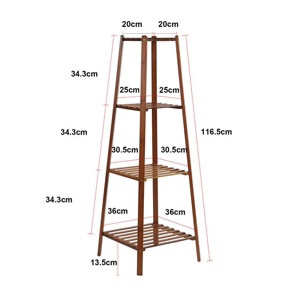 2 Tier Indoor Plant Stand Bamboo Planter