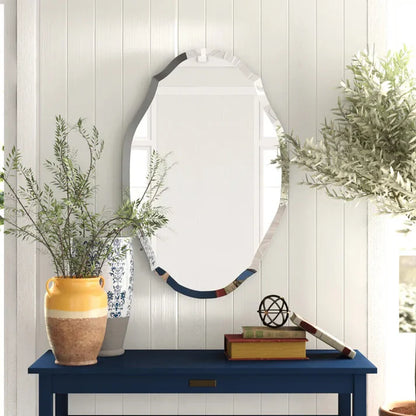 Asymmetrical Irregular Wall Mirror for Fireplace